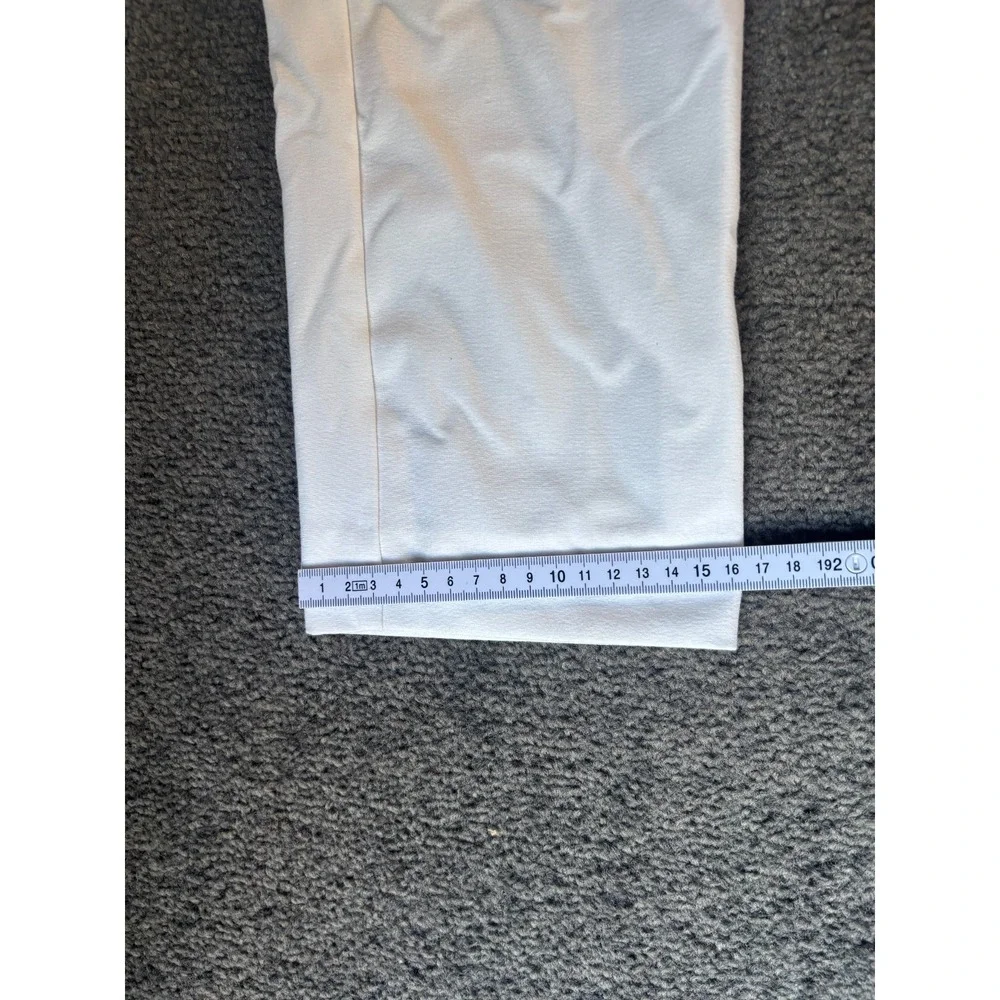 Jules & Leopold Straight Pants Womens Medium White Stretch Elastic Waist Pull-On
